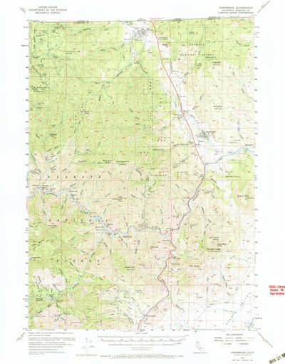 United States Geological Survey Hornbrook, CA (1955, 62500-Scale) digital map