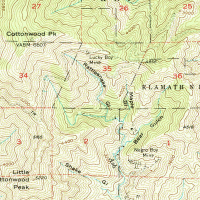 United States Geological Survey Hornbrook, CA (1955, 62500-Scale) digital map