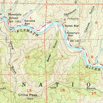 United States Geological Survey Hornbrook, CA (1955, 62500-Scale) digital map