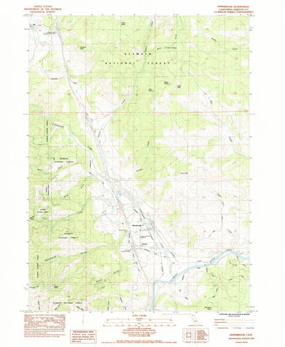 United States Geological Survey Hornbrook, CA (1984, 24000-Scale) digital map