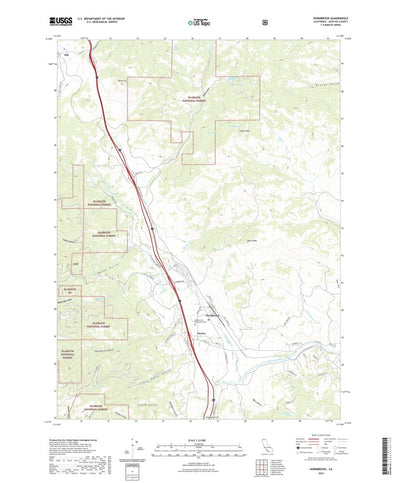 United States Geological Survey Hornbrook, CA (2022, 24000-Scale) digital map