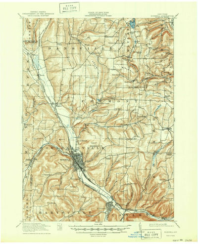 United States Geological Survey Hornell, NY (1918, 62500-Scale) digital map
