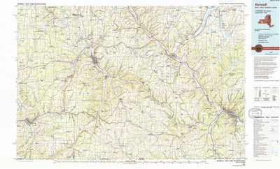 United States Geological Survey Hornell, NY-PA (1986, 100000-Scale) digital map