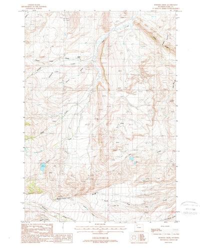 United States Geological Survey Horner Creek, WY (1987, 24000-Scale) digital map