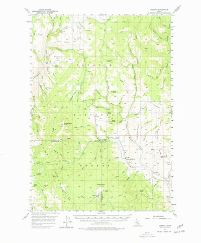 United States Geological Survey Hornet, ID (1957, 62500-Scale) digital map