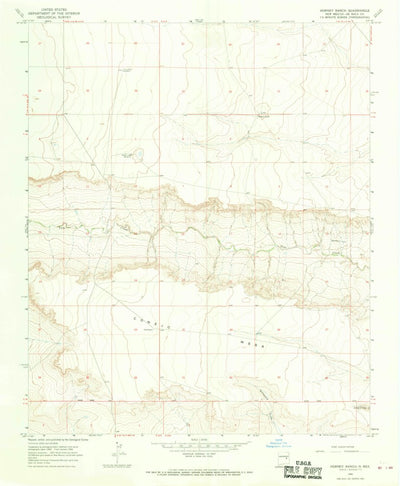 United States Geological Survey Horney Ranch, NM (1966, 24000-Scale) digital map