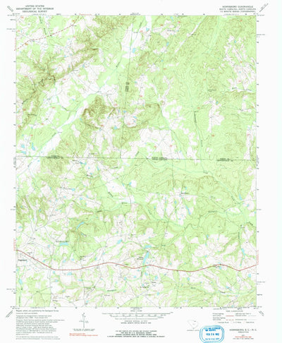 United States Geological Survey Hornsboro, SC-NC (1971, 24000-Scale) digital map