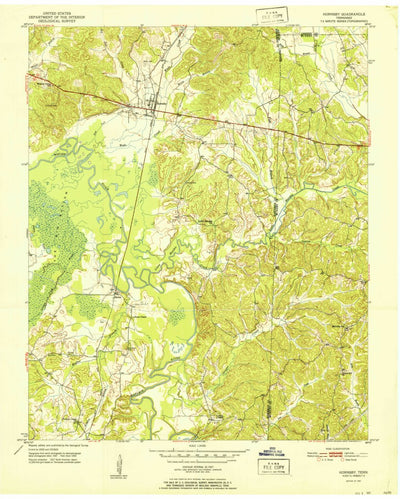 United States Geological Survey Hornsby, TN (1951, 24000-Scale) digital map