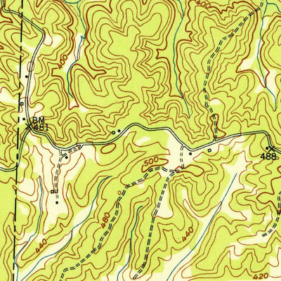 United States Geological Survey Hornsby, TN (1951, 24000-Scale) digital map