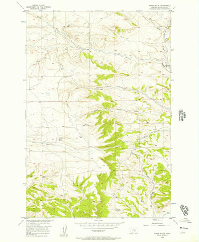 United States Geological Survey Horse Butte, MT (1956, 24000-Scale) digital map
