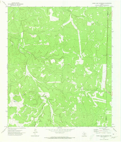 United States Geological Survey Horse Camp Waterhole, TX (1971, 24000-Scale) digital map