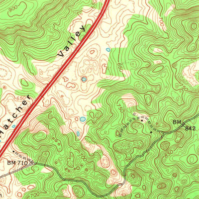 United States Geological Survey Horse Cave, KY (1966, 24000-Scale) digital map