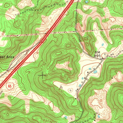 United States Geological Survey Horse Cave, KY (1966, 24000-Scale) digital map