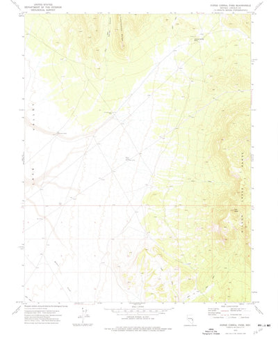 United States Geological Survey Horse Corral Pass, NV (1973, 24000-Scale) digital map