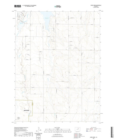 United States Geological Survey Horse Creek, CO (2022, 24000-Scale) digital map