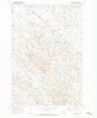 United States Geological Survey Horse Creek, MT (1969, 24000-Scale) digital map
