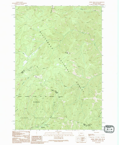 United States Geological Survey Horse Creek Pass, MT-ID (1994, 24000-Scale) digital map