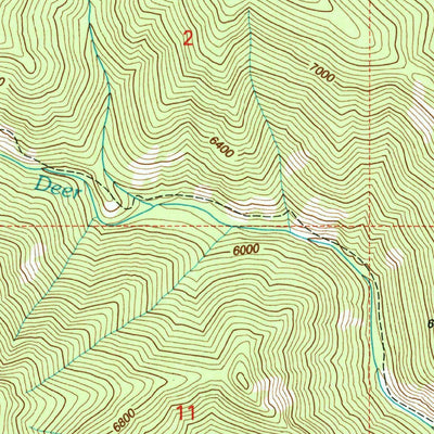 United States Geological Survey Horse Creek Pass, MT-ID (1998, 24000-Scale) digital map