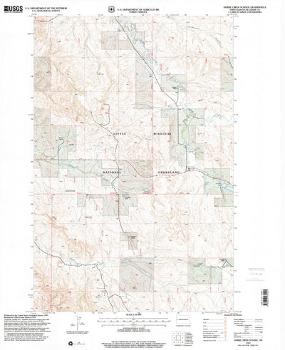 United States Geological Survey Horse Creek School, ND (1997, 24000-Scale) digital map