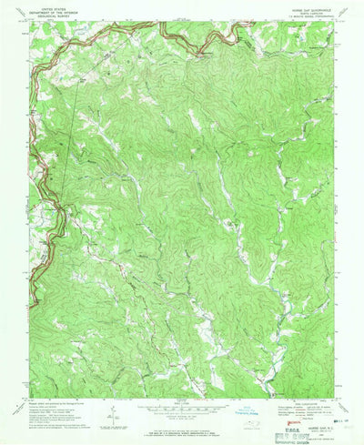 United States Geological Survey Horse Gap, NC (1968, 24000-Scale) digital map
