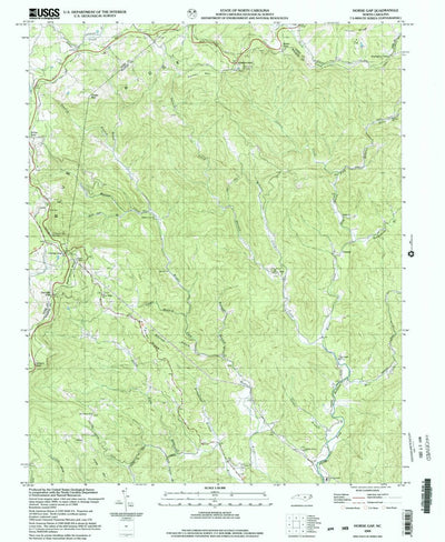 United States Geological Survey Horse Gap, NC (2000, 24000-Scale) digital map