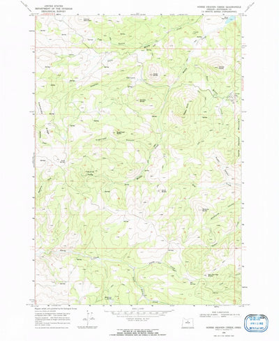 United States Geological Survey Horse Heaven Creek, OR (1968, 24000-Scale) digital map