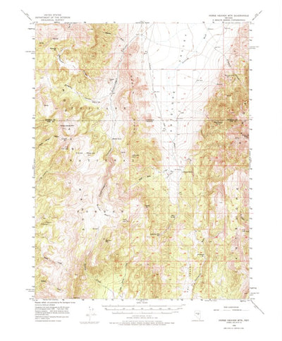 United States Geological Survey Horse Heaven Mountain, NV (1956, 62500-Scale) digital map