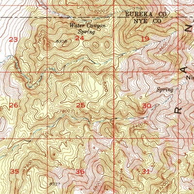 United States Geological Survey Horse Heaven Mountain, NV (1956, 62500-Scale) digital map