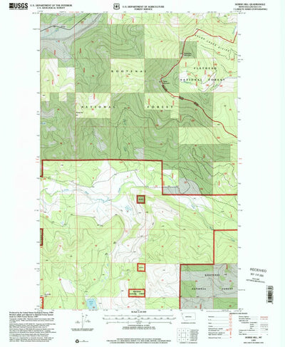 United States Geological Survey Horse Hill, MT (1997, 24000-Scale) digital map