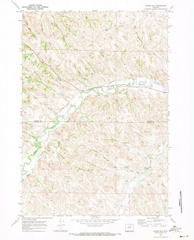 United States Geological Survey Horse Hill, WY (1970, 24000-Scale) digital map