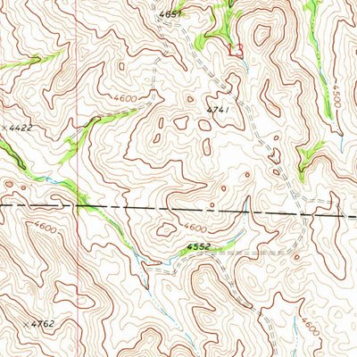 United States Geological Survey Horse Hill, WY (1970, 24000-Scale) digital map