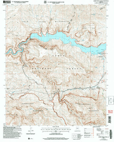 United States Geological Survey Horse Mesa Dam, AZ (2004, 24000-Scale) digital map