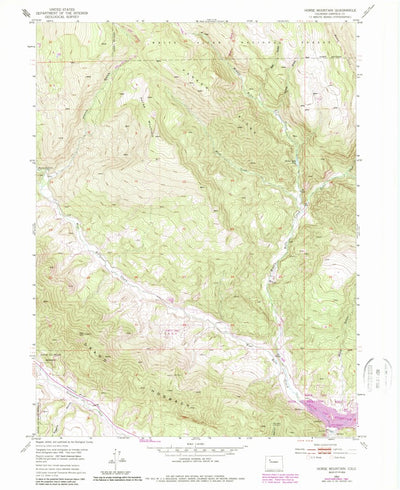 United States Geological Survey Horse Mountain, CO (1952, 24000-Scale) digital map