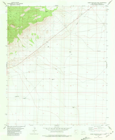 United States Geological Survey Horse Mountain East, NM (1981, 24000-Scale) digital map