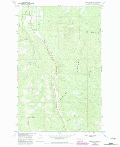 United States Geological Survey Horse Mountain, MT (1966, 24000-Scale) digital map