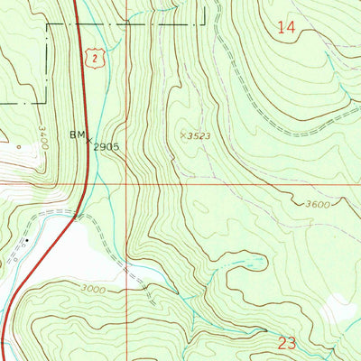United States Geological Survey Horse Mountain, MT (1966, 24000-Scale) digital map
