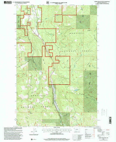 United States Geological Survey Horse Mountain, MT (1997, 24000-Scale) digital map