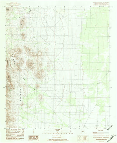 United States Geological Survey Horse Mountain, NM (1982, 24000-Scale) digital map