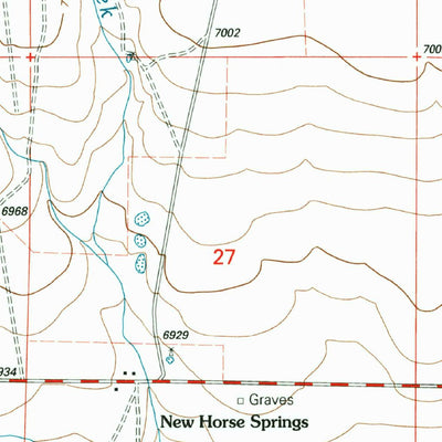 United States Geological Survey Horse Mountain West, NM (1999, 24000-Scale) digital map