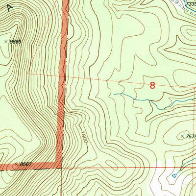 United States Geological Survey Horse Mountain West, NM (1999, 24000-Scale) digital map