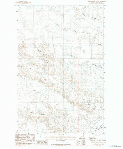 United States Geological Survey Horse Pasture Coulee, MT (1984, 24000-Scale) digital map