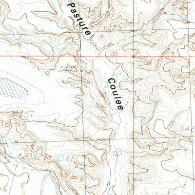 United States Geological Survey Horse Pasture Coulee, MT (1984, 24000-Scale) digital map