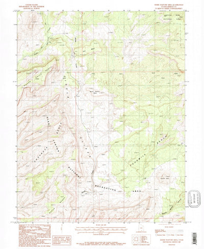 United States Geological Survey Horse Pasture Mesa, UT (1987, 24000-Scale) digital map