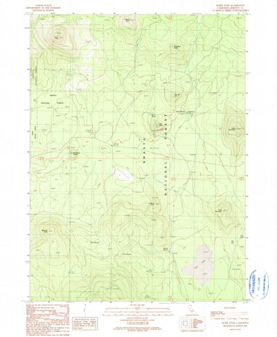 United States Geological Survey Horse Peak, CA (1990, 24000-Scale) digital map