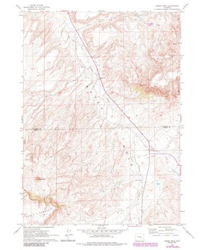United States Geological Survey Horse Peak, WY (1960, 24000-Scale) digital map