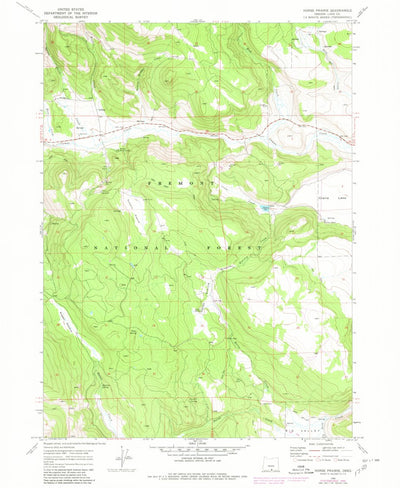 United States Geological Survey Horse Prairie, OR (1968, 24000-Scale) digital map