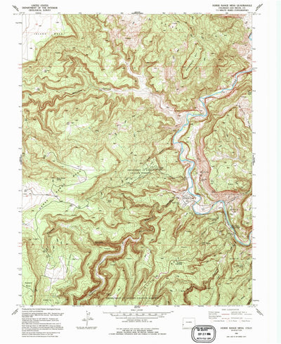 United States Geological Survey Horse Range Mesa, CO (1994, 24000-Scale) digital map