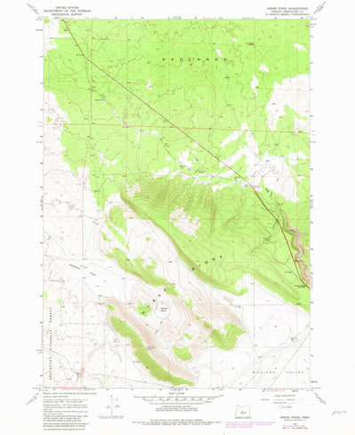 United States Geological Survey Horse Ridge, OR (1967, 24000-Scale) digital map