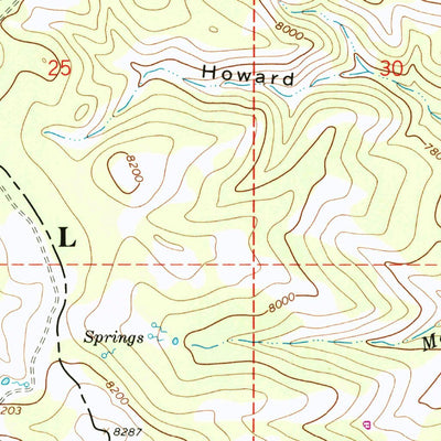 United States Geological Survey Horse Ridge, UT (1968, 24000-Scale) digital map