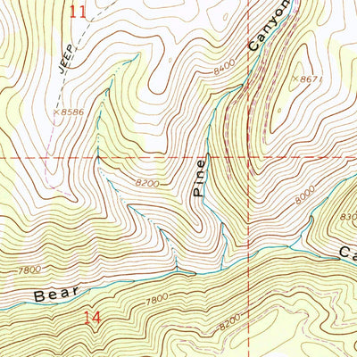 United States Geological Survey Horse Ridge, UT (1968, 24000-Scale) digital map